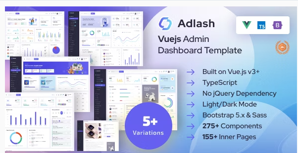 Adlash - Vuejs Admin Dashboard Template