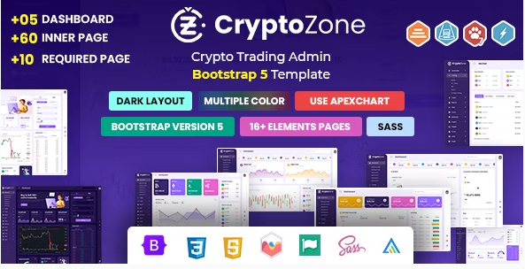 CryptoZone | Crypto Trading Admin Dashboard Template