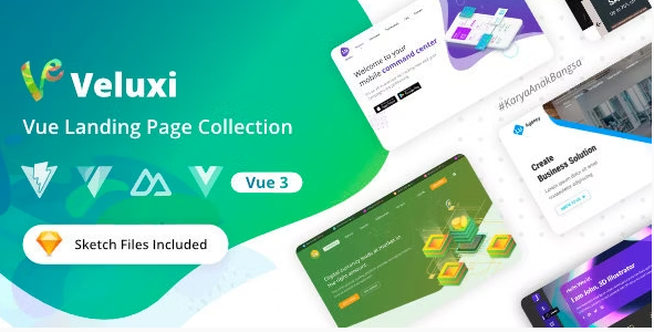 Veluxi - Vue JS Landing Page Collection