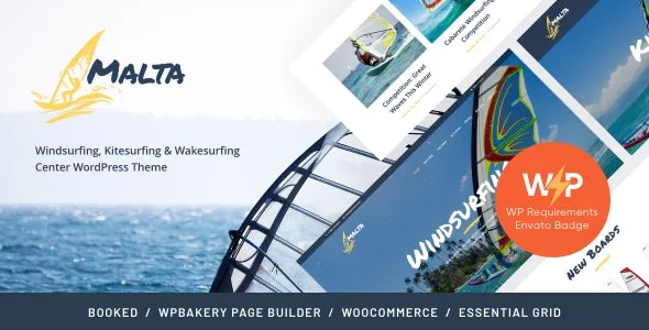 Malta (v1.1.8) Windsurfing, Kitesurfing Center WP Theme Free Download